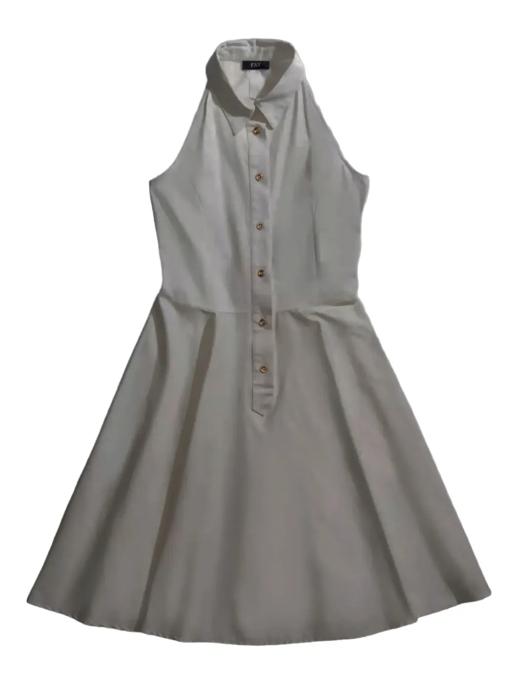 Fay sleeveless button mini dress | White | Image 1