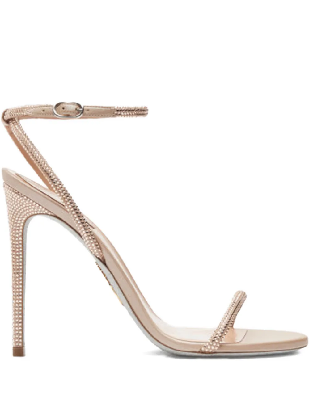 René Caovilla 105mm Ellabrita Crystal-embellished Stiletto-heel Sandals In Brown