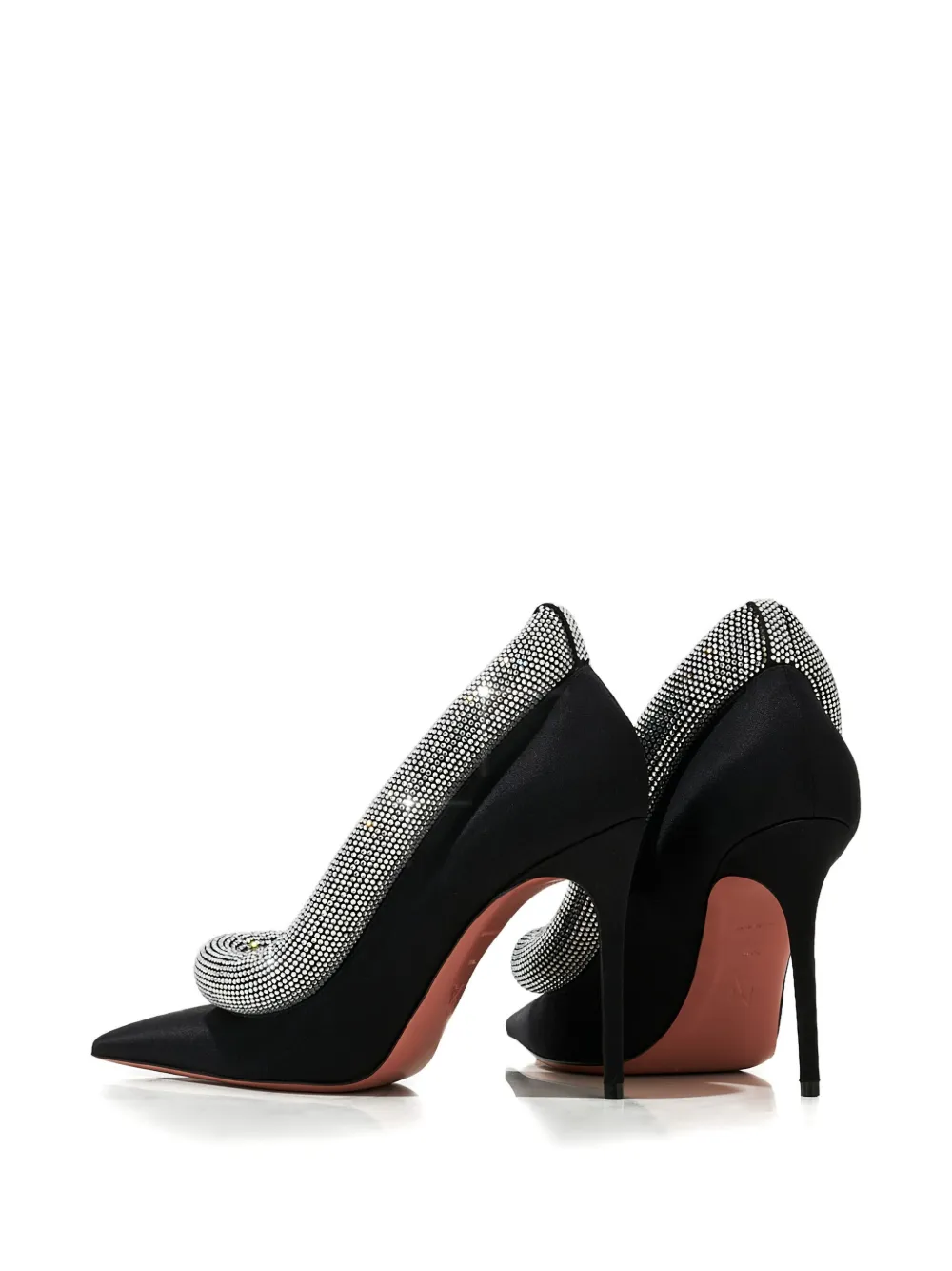 Amina Muaddi 105mm Yoon Crystal-embellished Pointed Pumps In Black