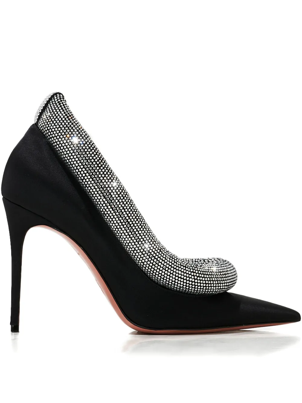 Amina Muaddi 105mm Yoon Crystal-embellished Pointed Pumps In Black
