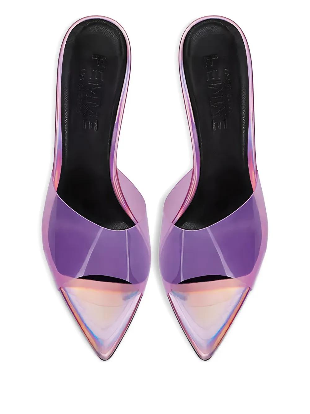 Femme La 120mm Gianni pointed-toe mules Paars