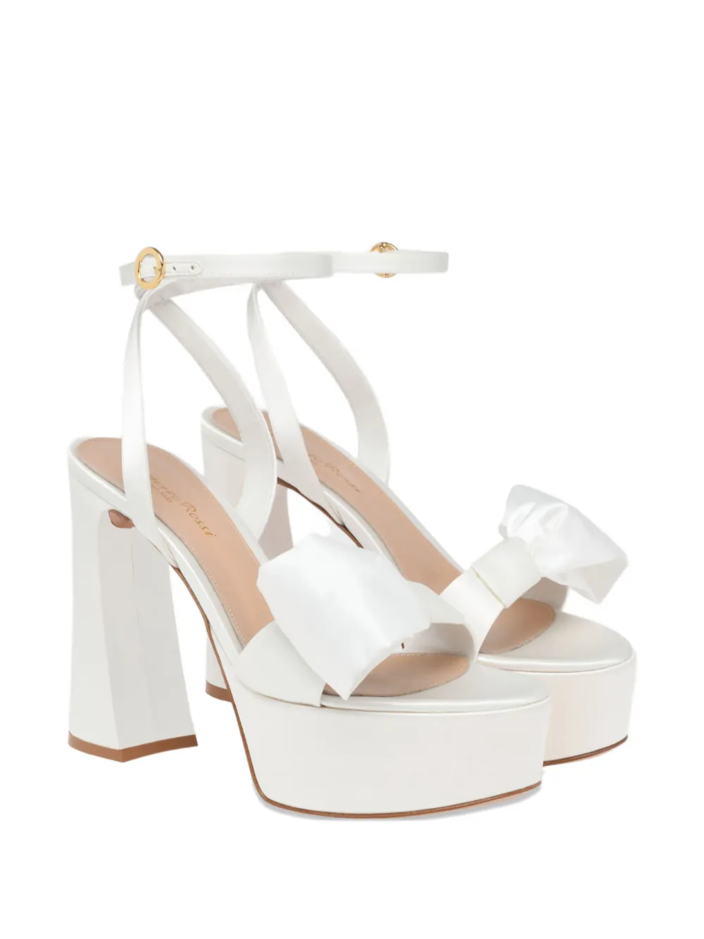 Gianvito Rossi 120 mm Rosie sandalen met strikdetail Wit