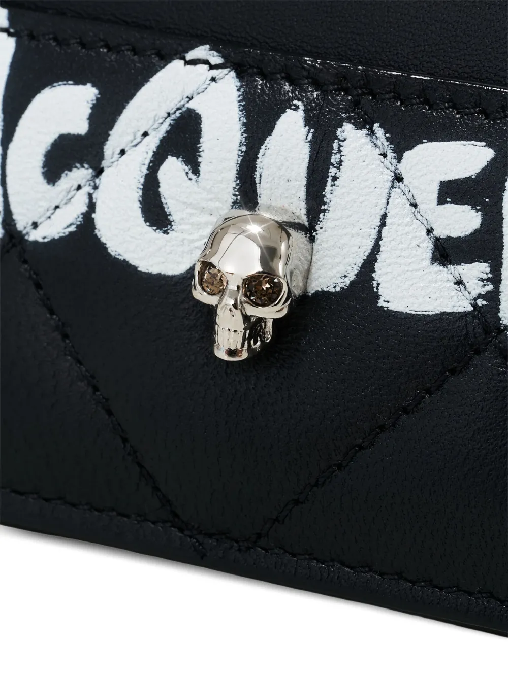 Alexander McQueen Graffiti-print quilted cardholder | Image 2