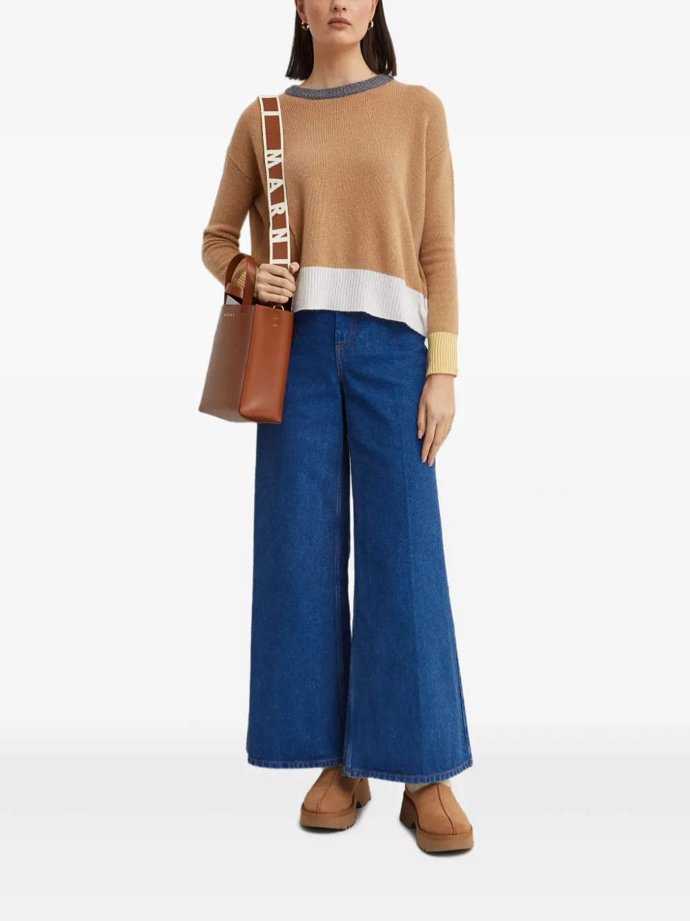 Marni colour-block asymmetric jumper | Knitted Sweaters | Image 2