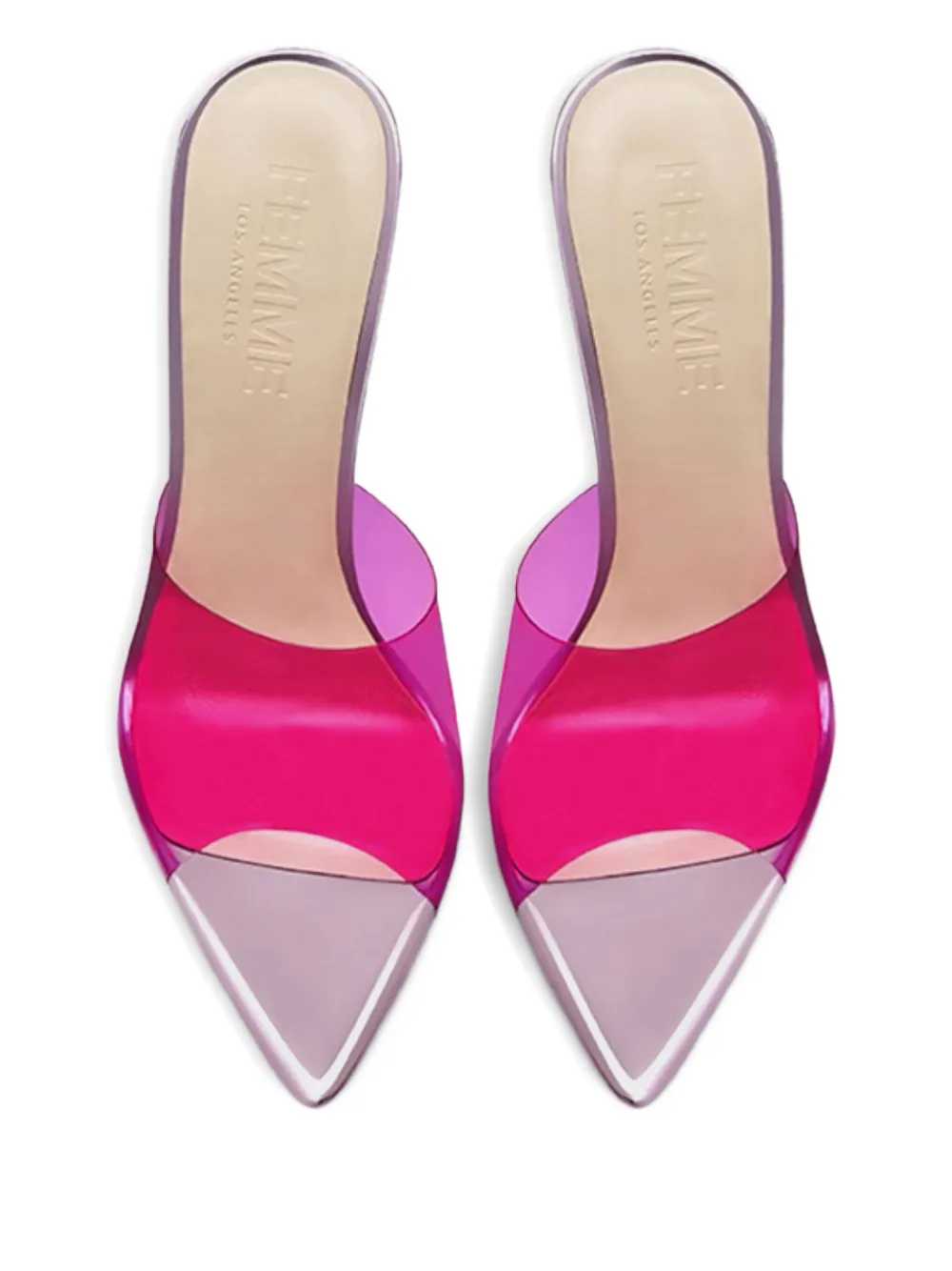 Femme La 110mm The Ford Transparent-strap Sandals In Pink