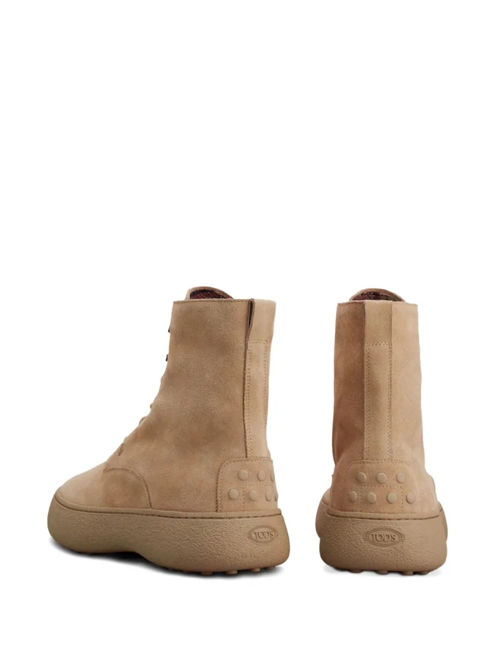 Tod's W.G. enkellaarzen met veters Beige