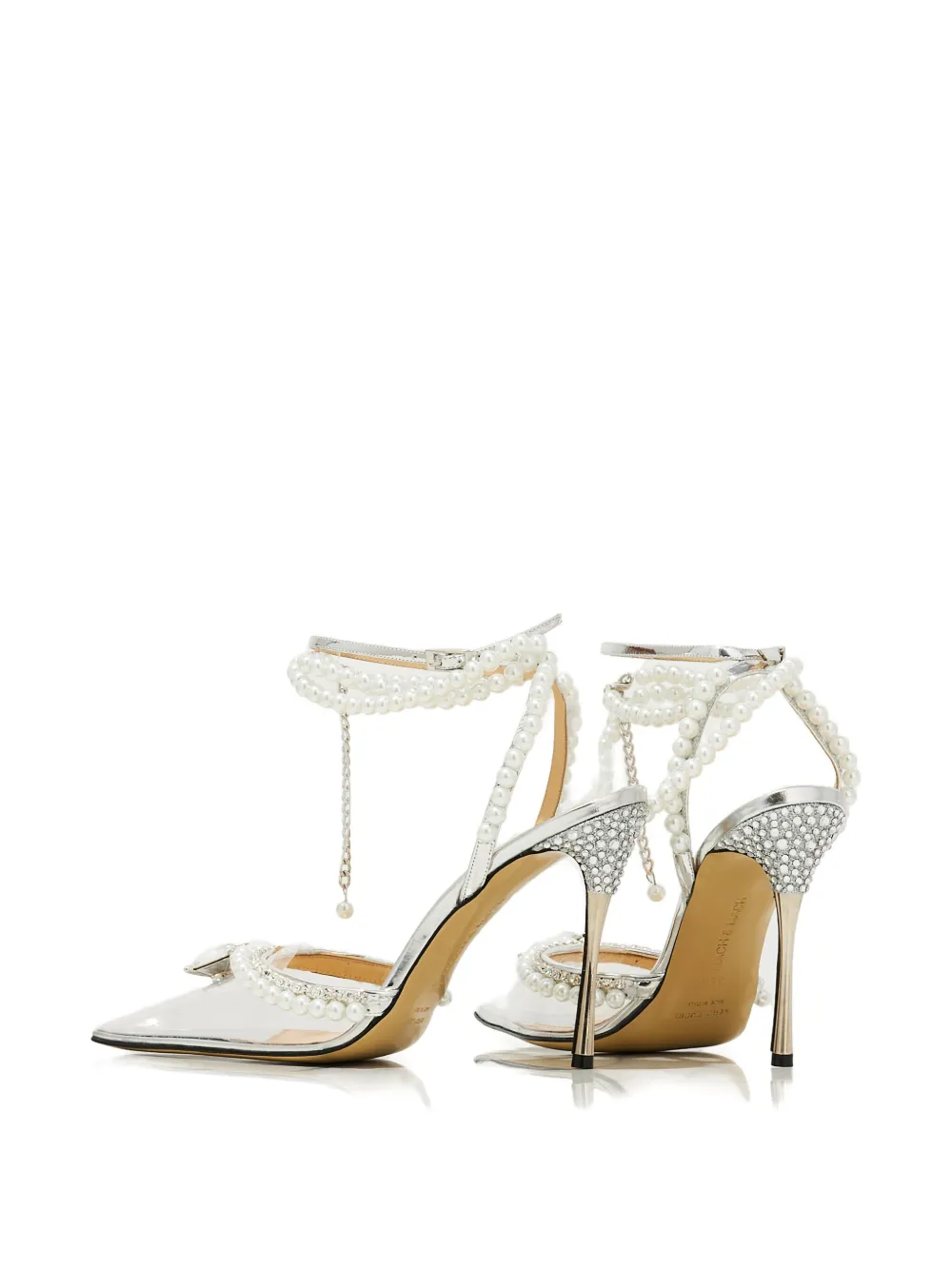 Mach&mach 110mm Diamond Of Elizabeth Pearl-embellished Pumps In White