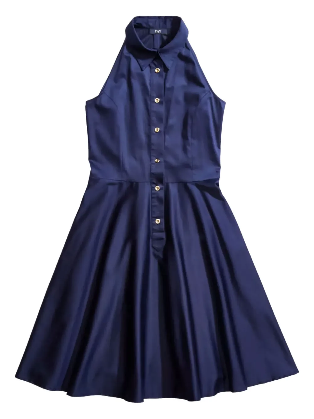 Fay button-fastening midi dress | Blue | Image 1