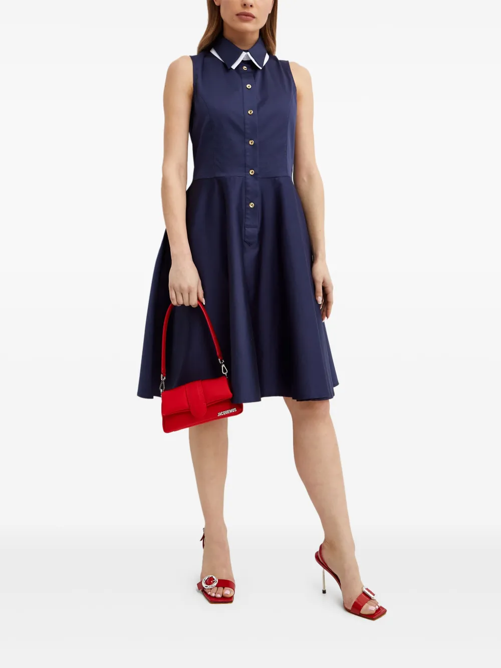 Fay button-fastening midi dress | Day Dresses | Image 2