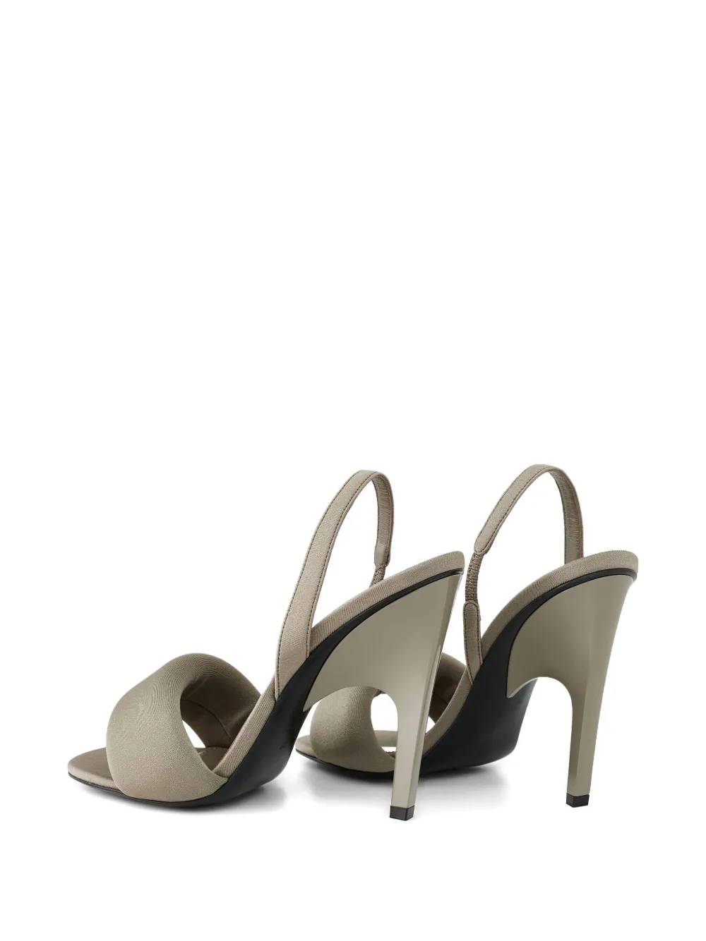 The Attico 105 mm Rem heel strap sandals Beige
