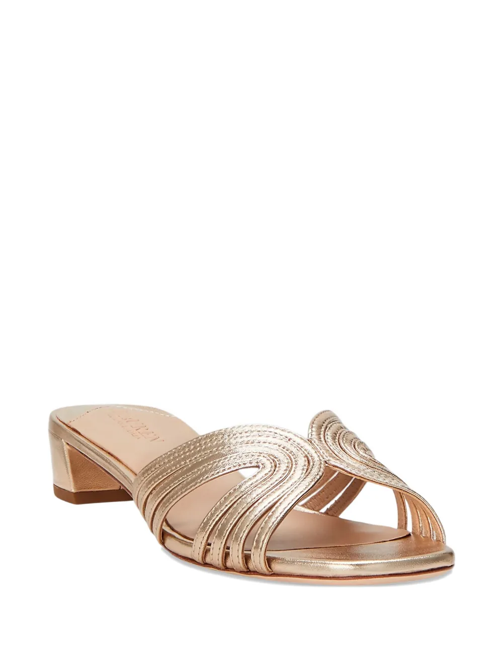 Lauren Ralph Lauren 25 mm metallic sandalen met bandjes Goud