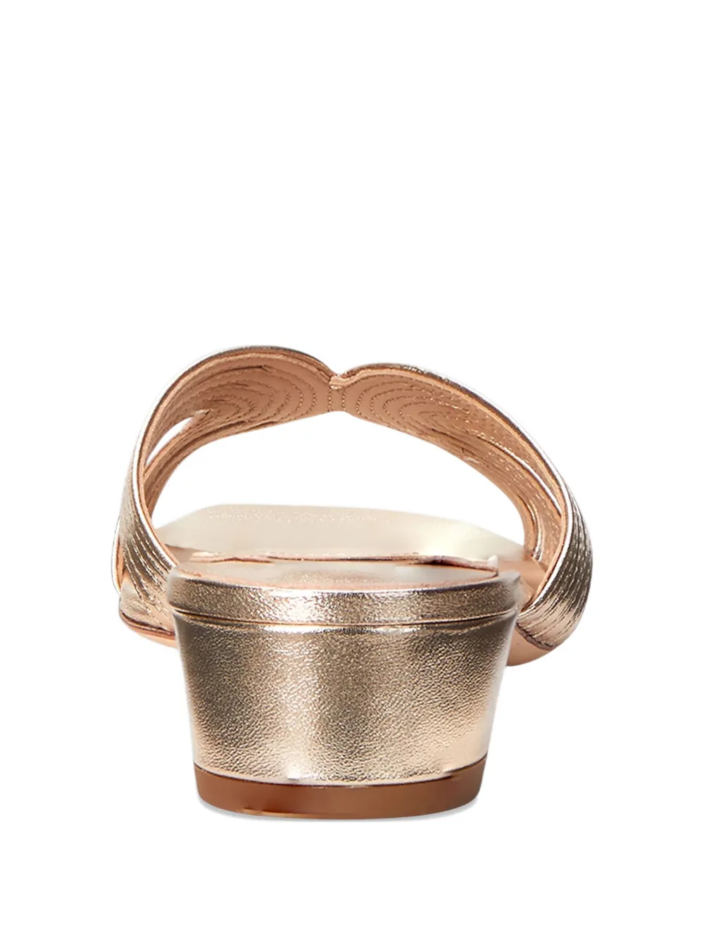 Lauren Ralph Lauren 25 mm metallic sandalen met bandjes Goud