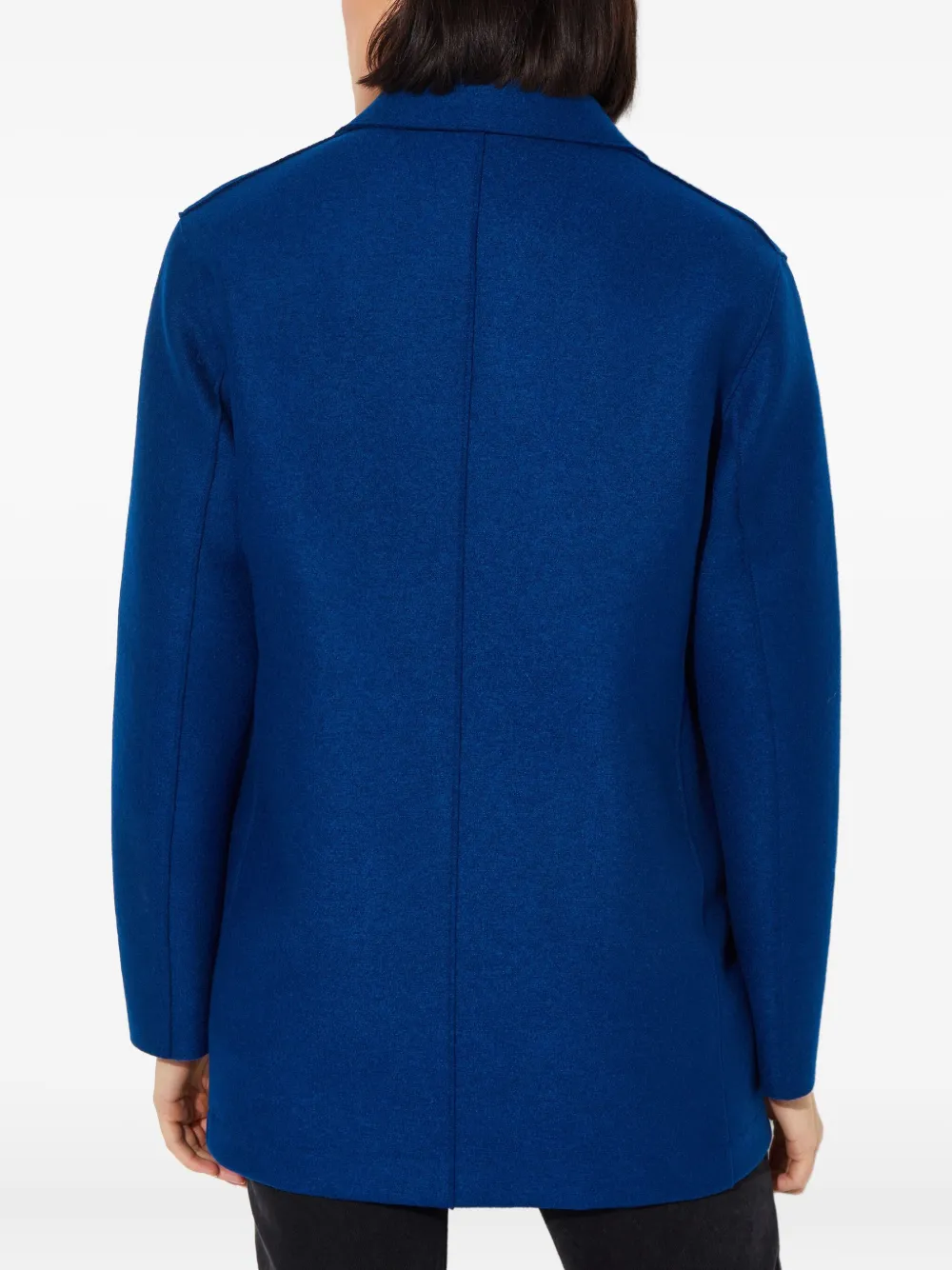 Harris Wharf London Double-breasted Wool Coat In Blue