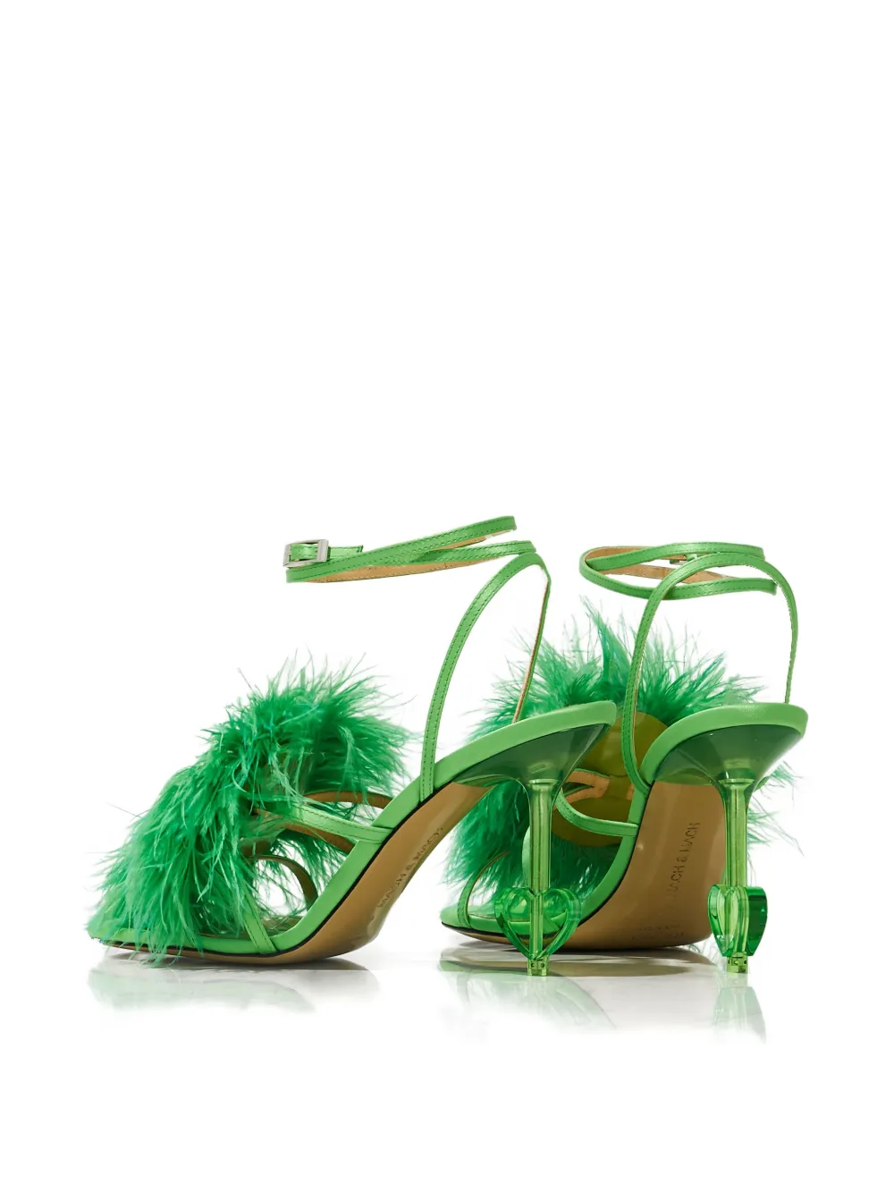 Mach&mach Crystal-embellished Sandals In Green