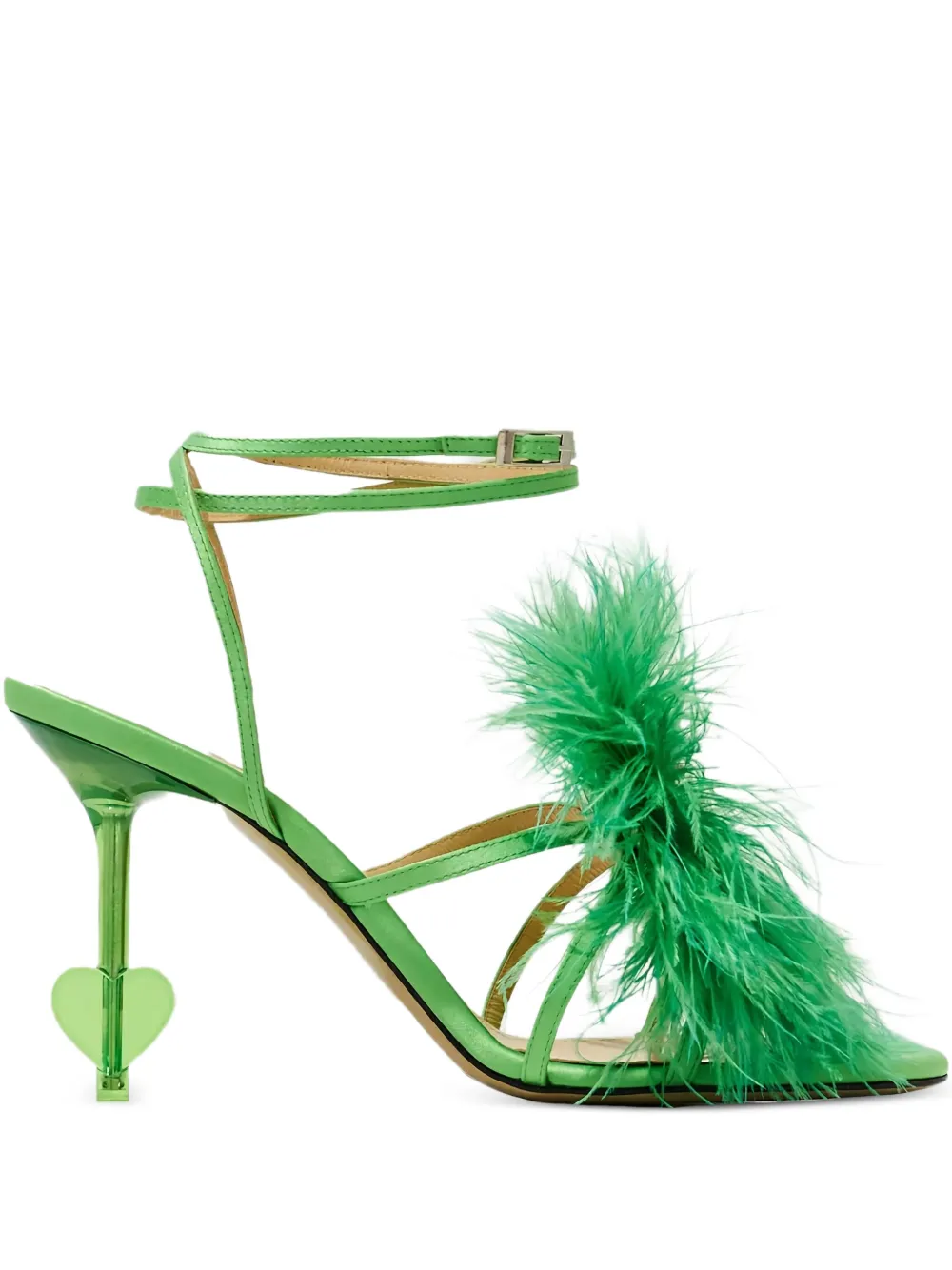 MACH & MACH 95mm crystal-embellished sandals | Green | Image 1