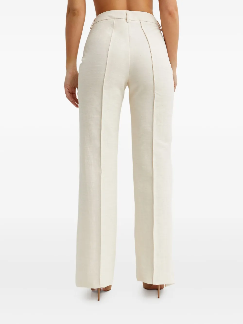 Fay Broek met naad aan de voorkant Beige