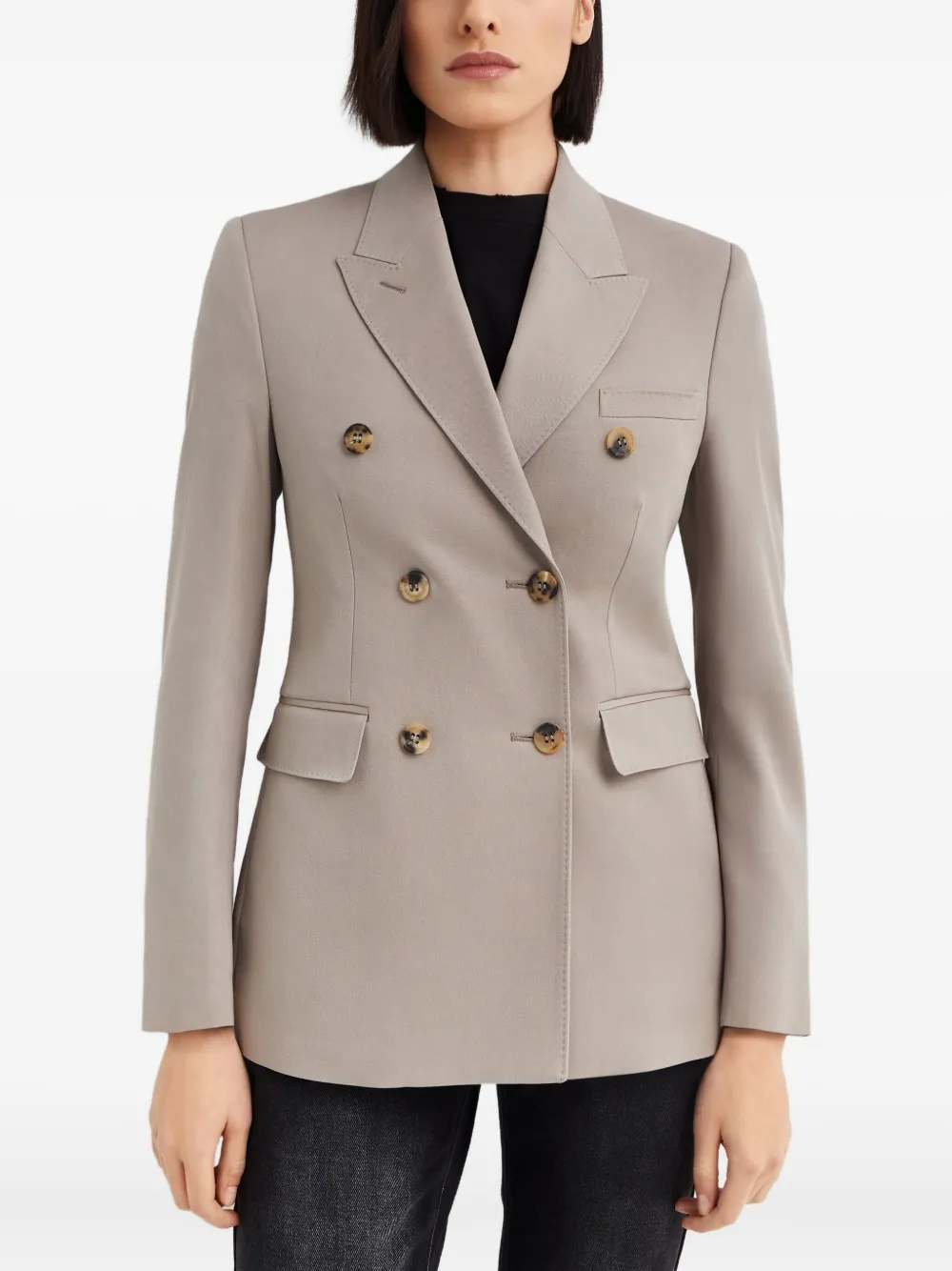 Golden Goose Blazer met dubbele rij knopen Beige