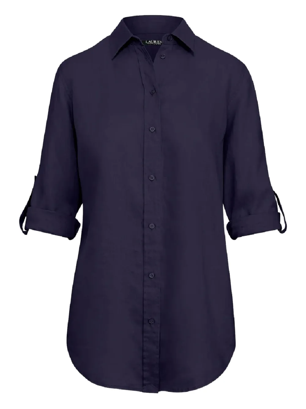 Ralph Lauren Button-fastening Linen Shirt In Blue