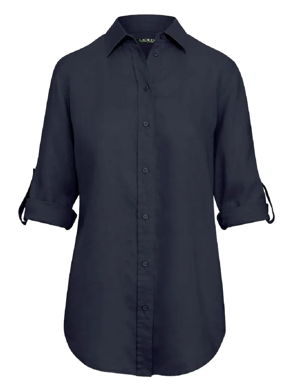 Lauren Ralph Lauren button-fastening linen shirt - Blu