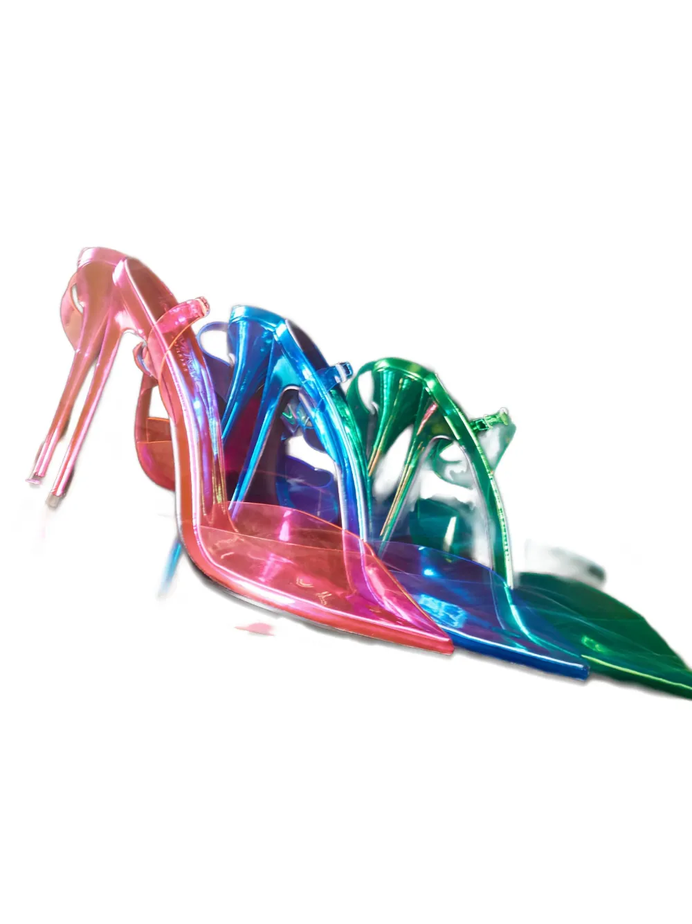Femme La 120mm Pointed-toe Pumps In Green
