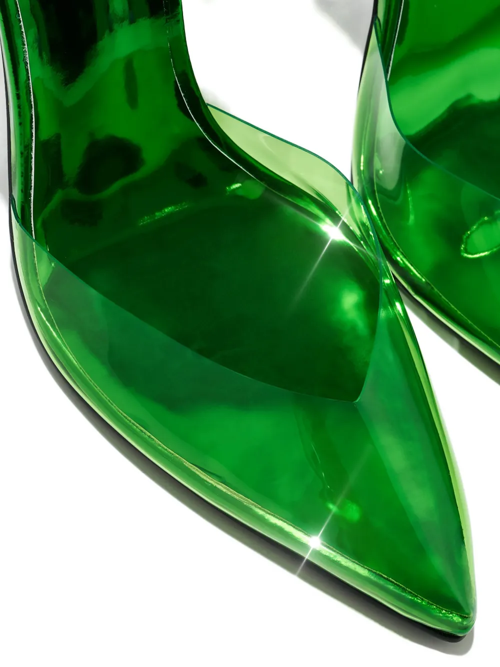 Femme La 120mm Pointed-toe Pumps In Green