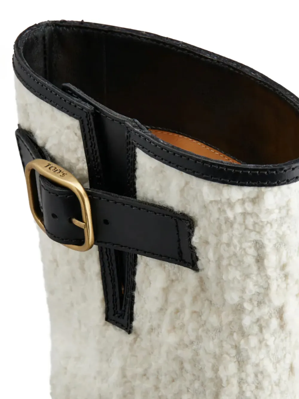 Tod's Bouclé Buckle Strap Ankle Boots In Black