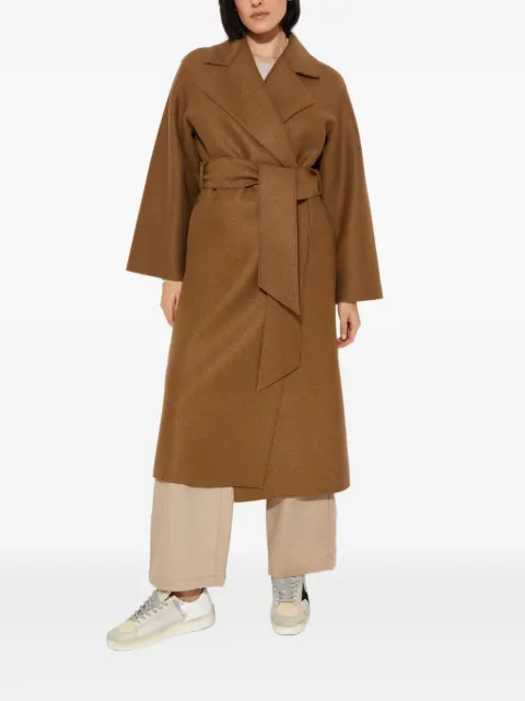 Harris Wharf London belted-waist wool coat 