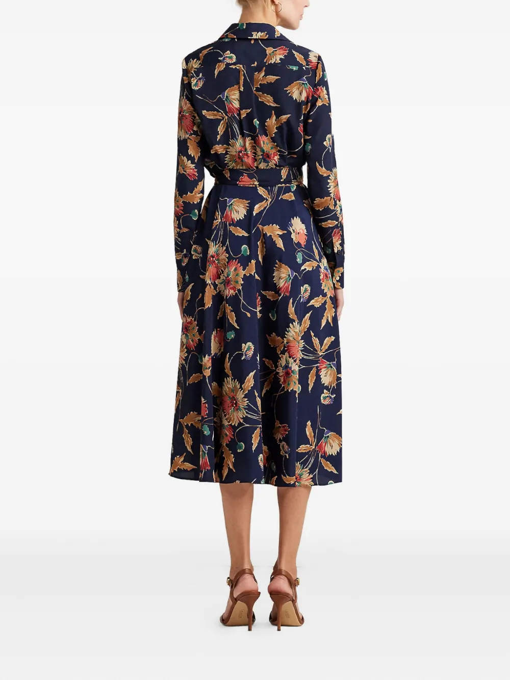 Ralph Lauren Floral-pattern Midi Dress In Multi
