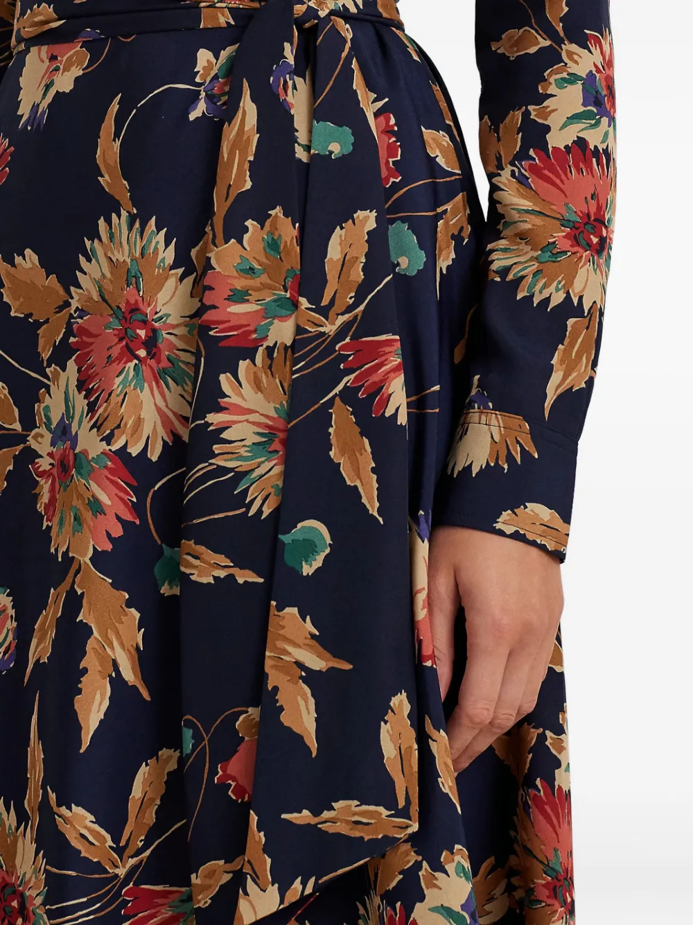 Ralph Lauren Floral-pattern Midi Dress In Multi