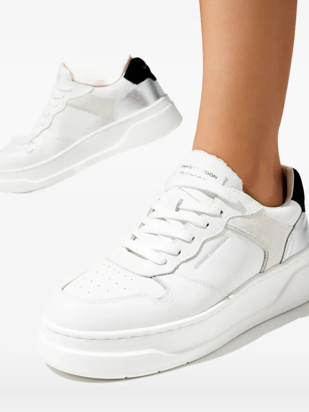 Crime London Leren sneakers Wit