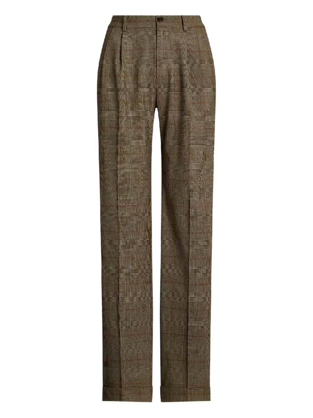 Ralph Lauren Leated Trousers In Brown