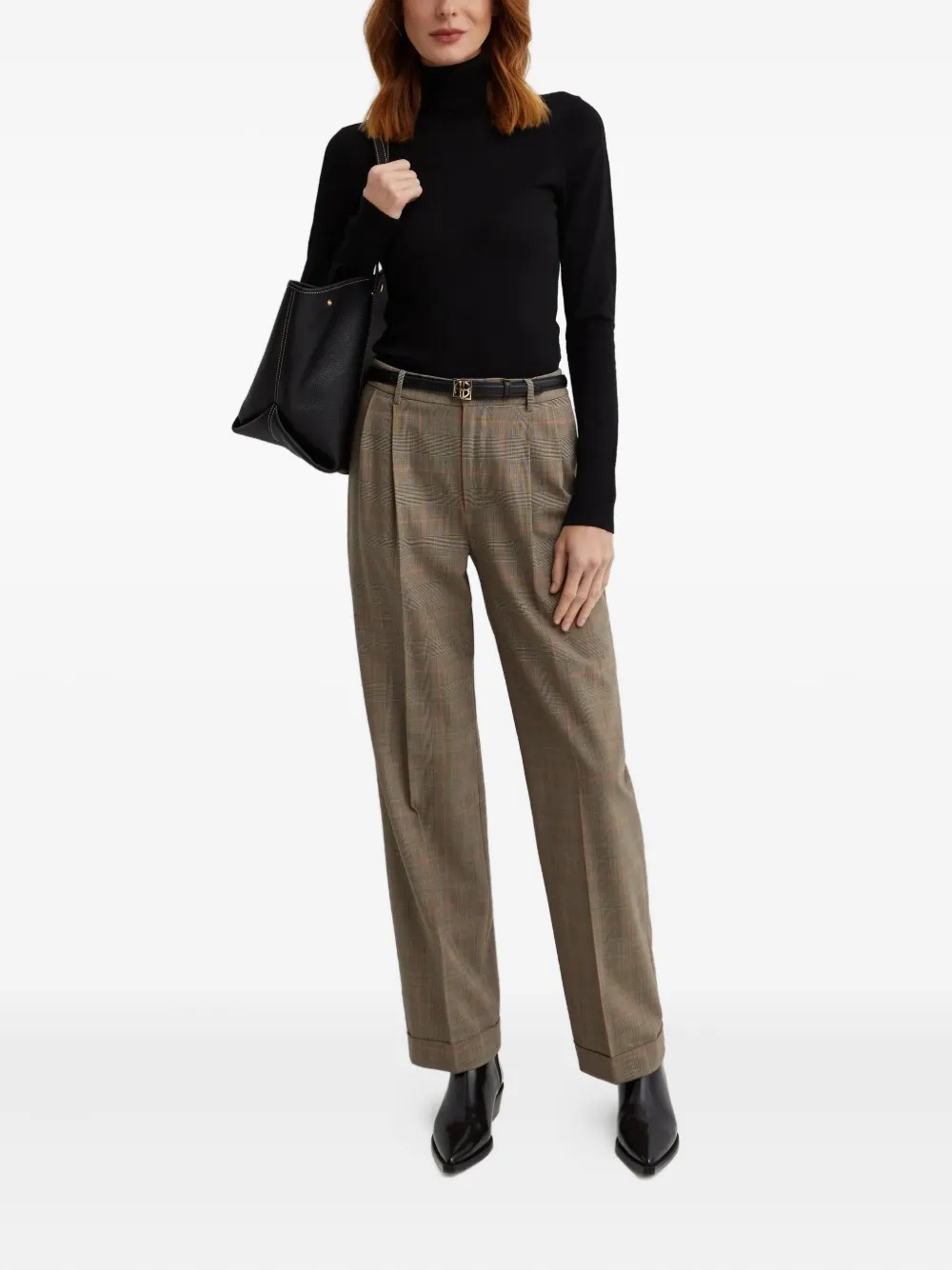 Ralph Lauren Leated Trousers In Brown