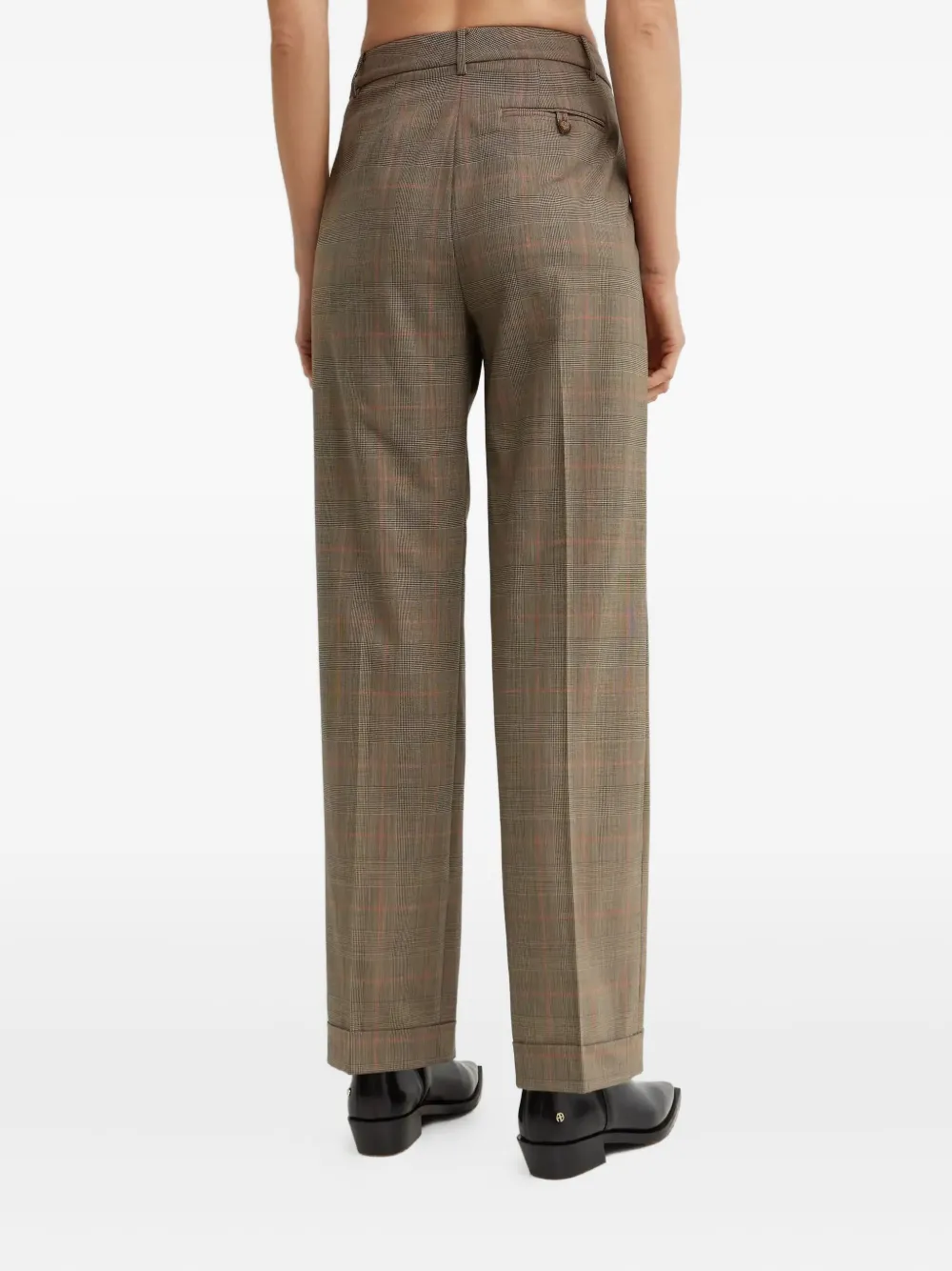 Ralph Lauren Leated Trousers In Brown