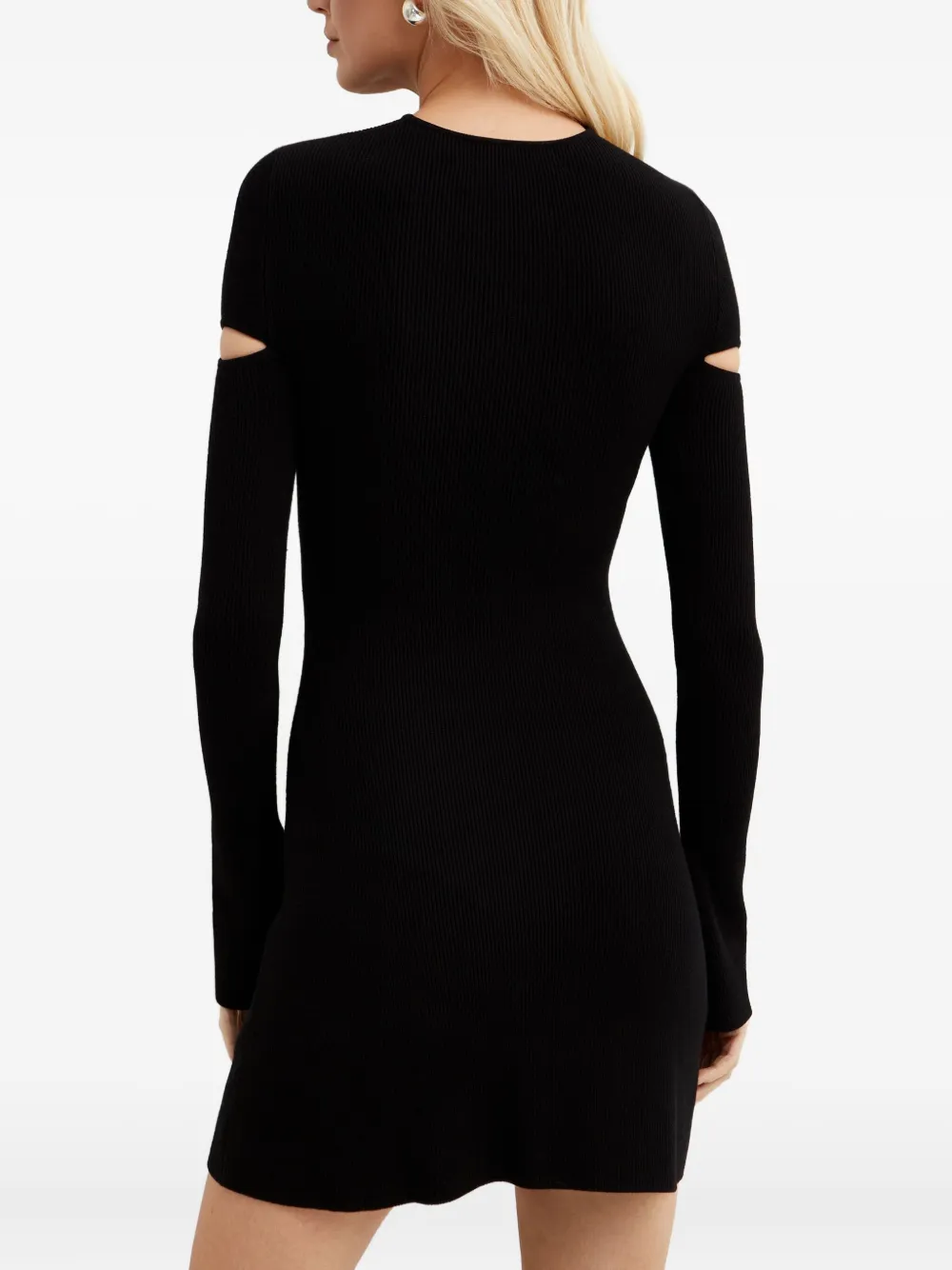 Mach&mach Crystal-heart Mini Dress In Brown