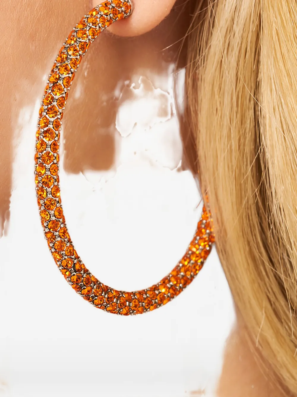 Amina Muaddi Cameron Large Sun hoop earrings - Zilver