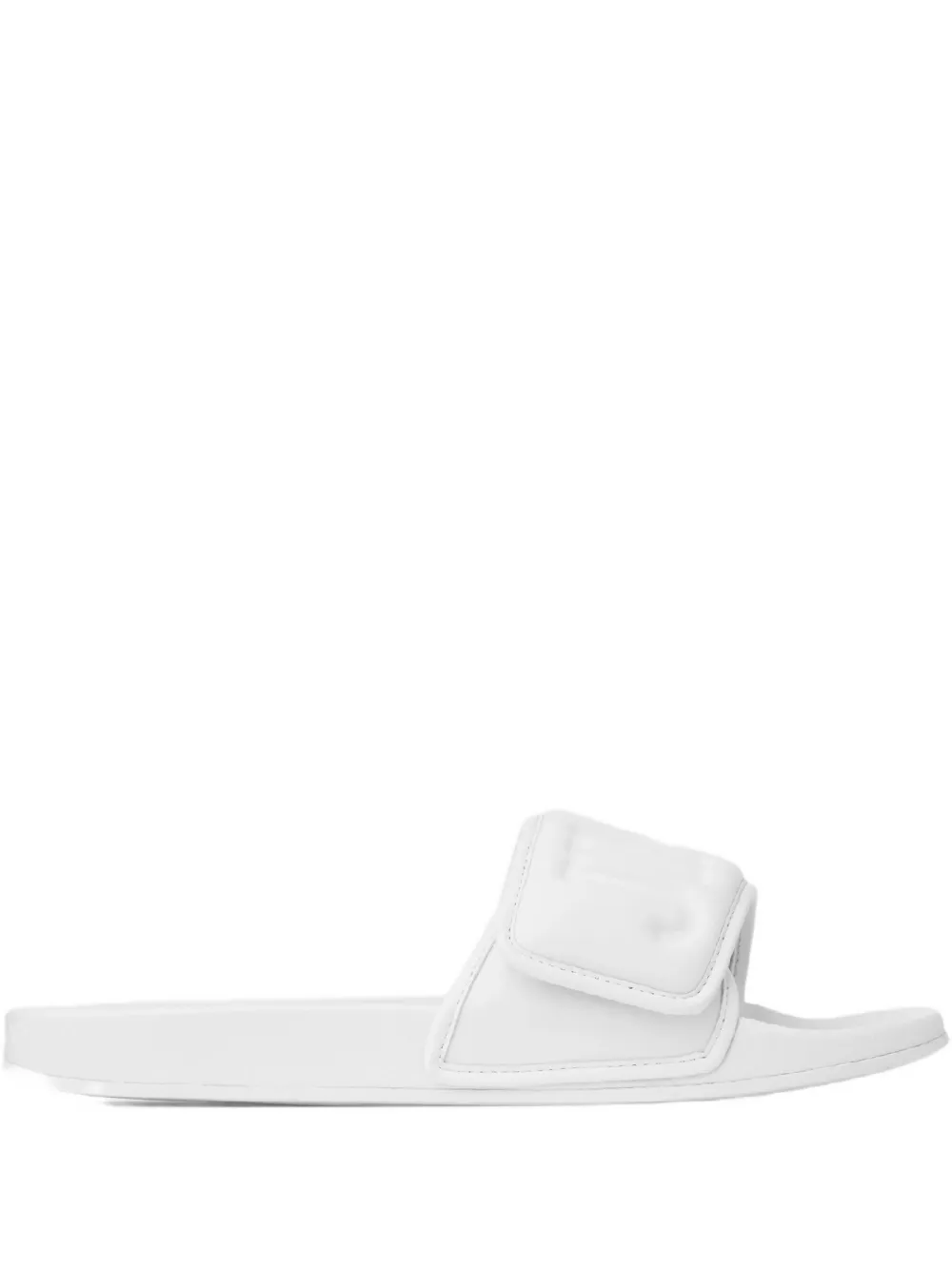 Jimmy Choo Fitz slippers met logo-reliëf en bandje Wit