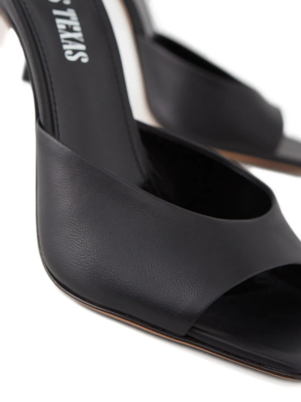 Paris Texas 105mm square toe heeled sandals Zwart