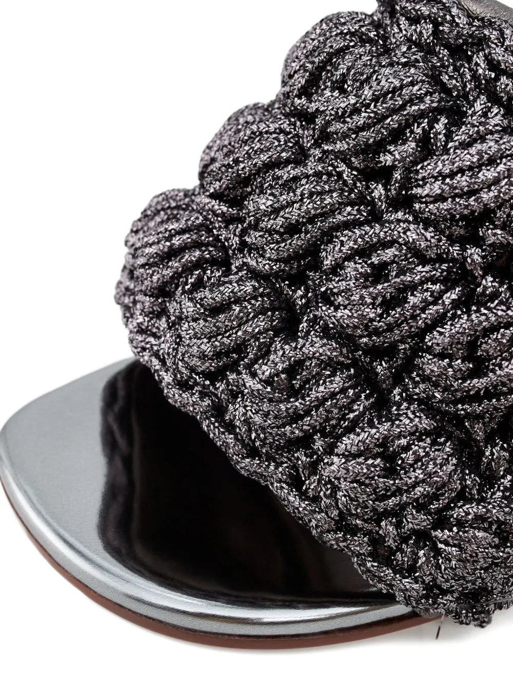 JW Anderson lurex-detail interwoven sandals Grijs