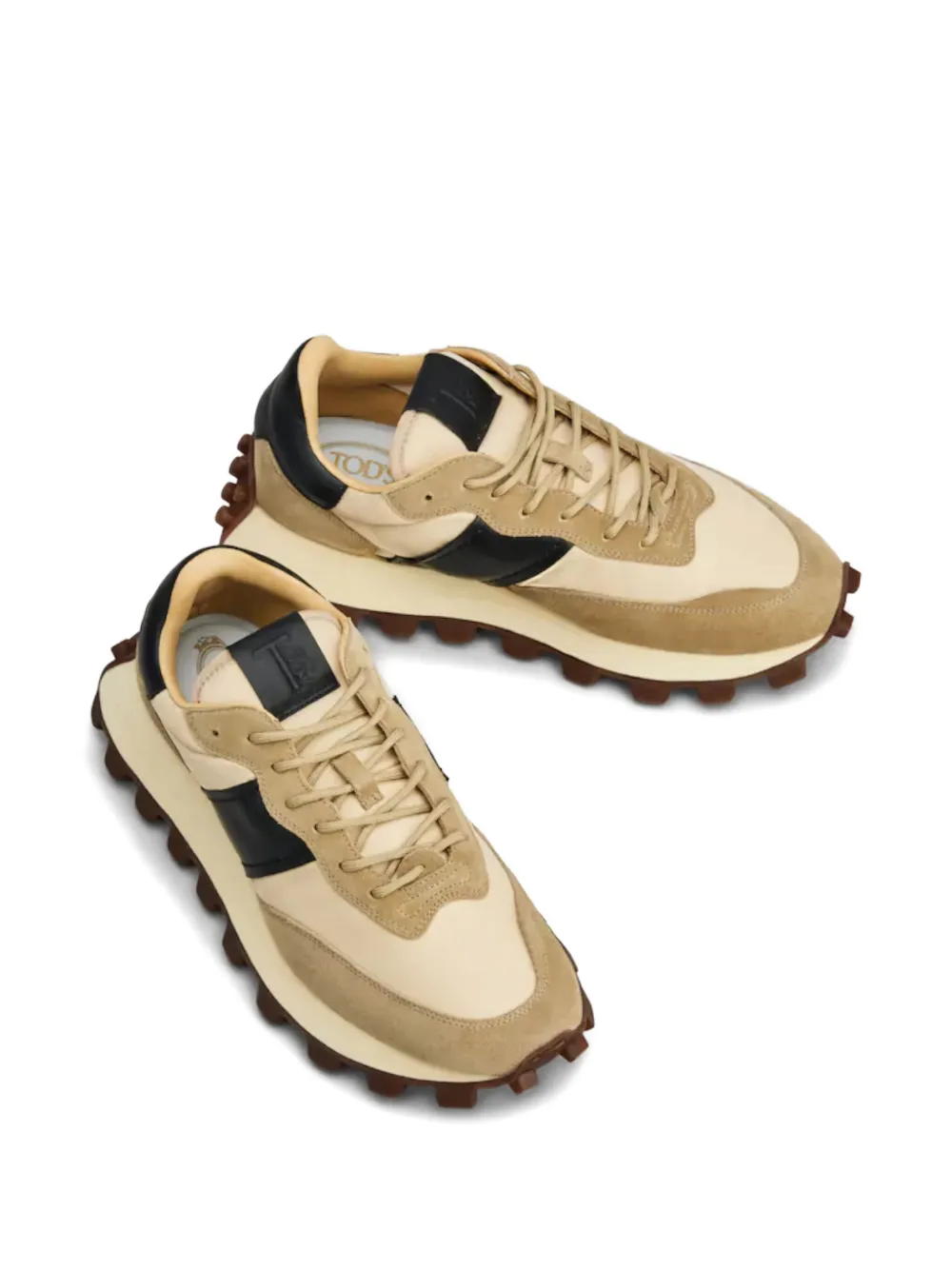 Tod's Sneakers met suède vlakken Beige