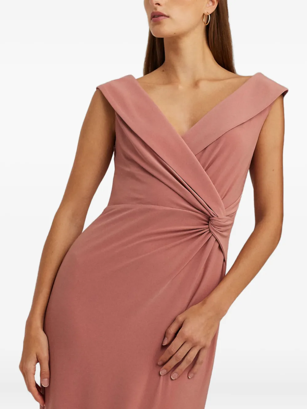 Ralph Lauren Knot-detail Maxi Dress In Pink
