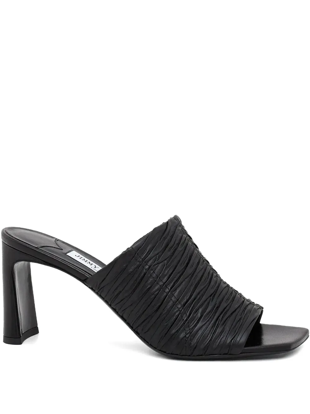 Jimmy Choo 75mm Lua ruched sandals | Black | Image 1