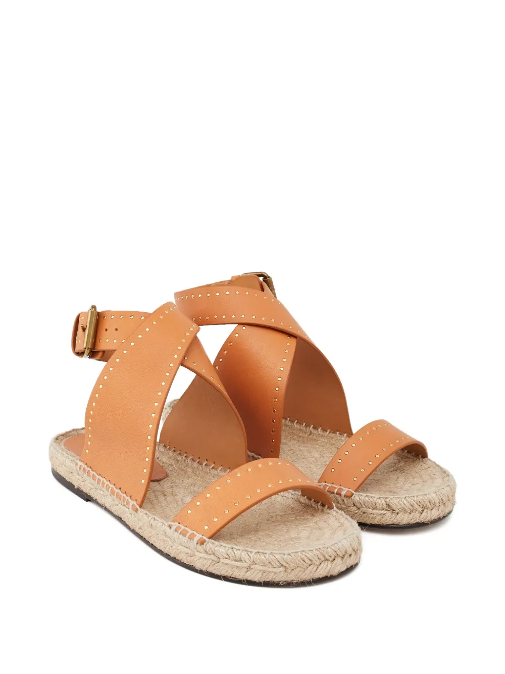 Isabel Marant Illya Leather Espadrilles In Brown