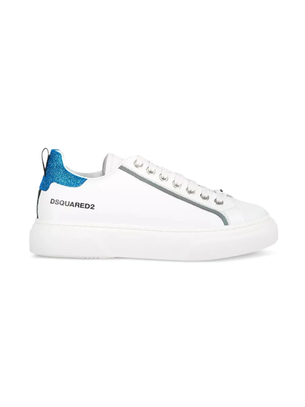 DSQUARED2 KIDS Sneakers met logo en glitters - Wit