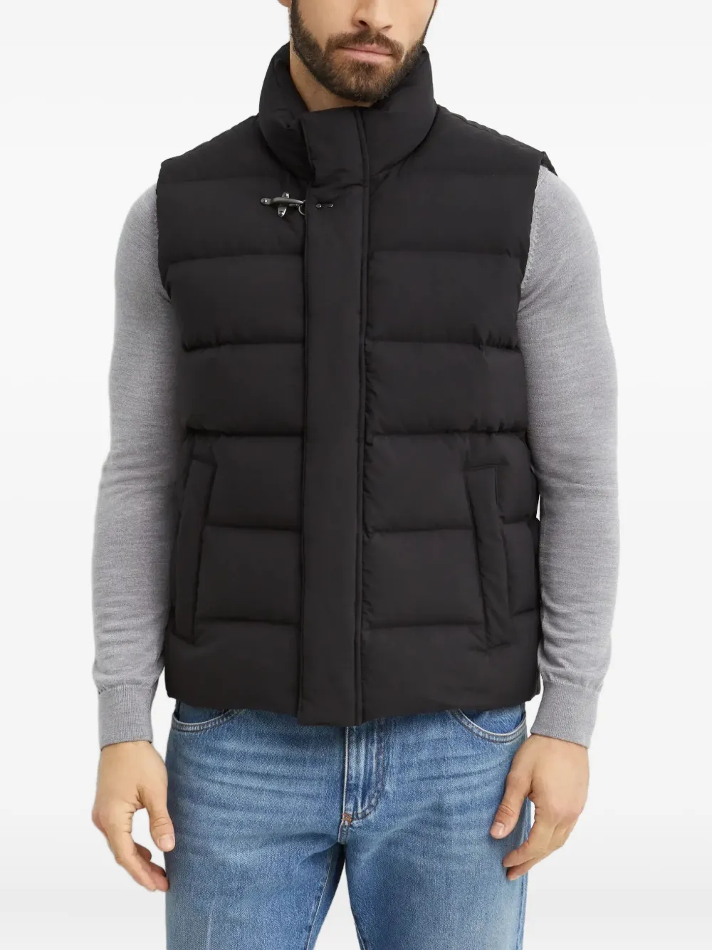 Fay Bodywarmer met hoge hals Zwart