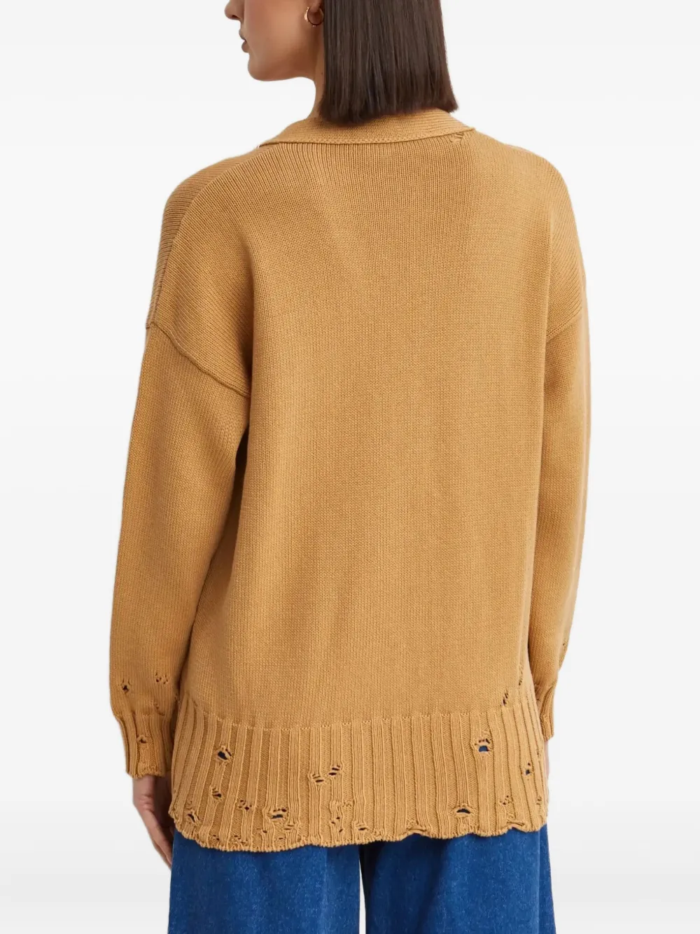 Marni Gerafeld vest met knopen Beige