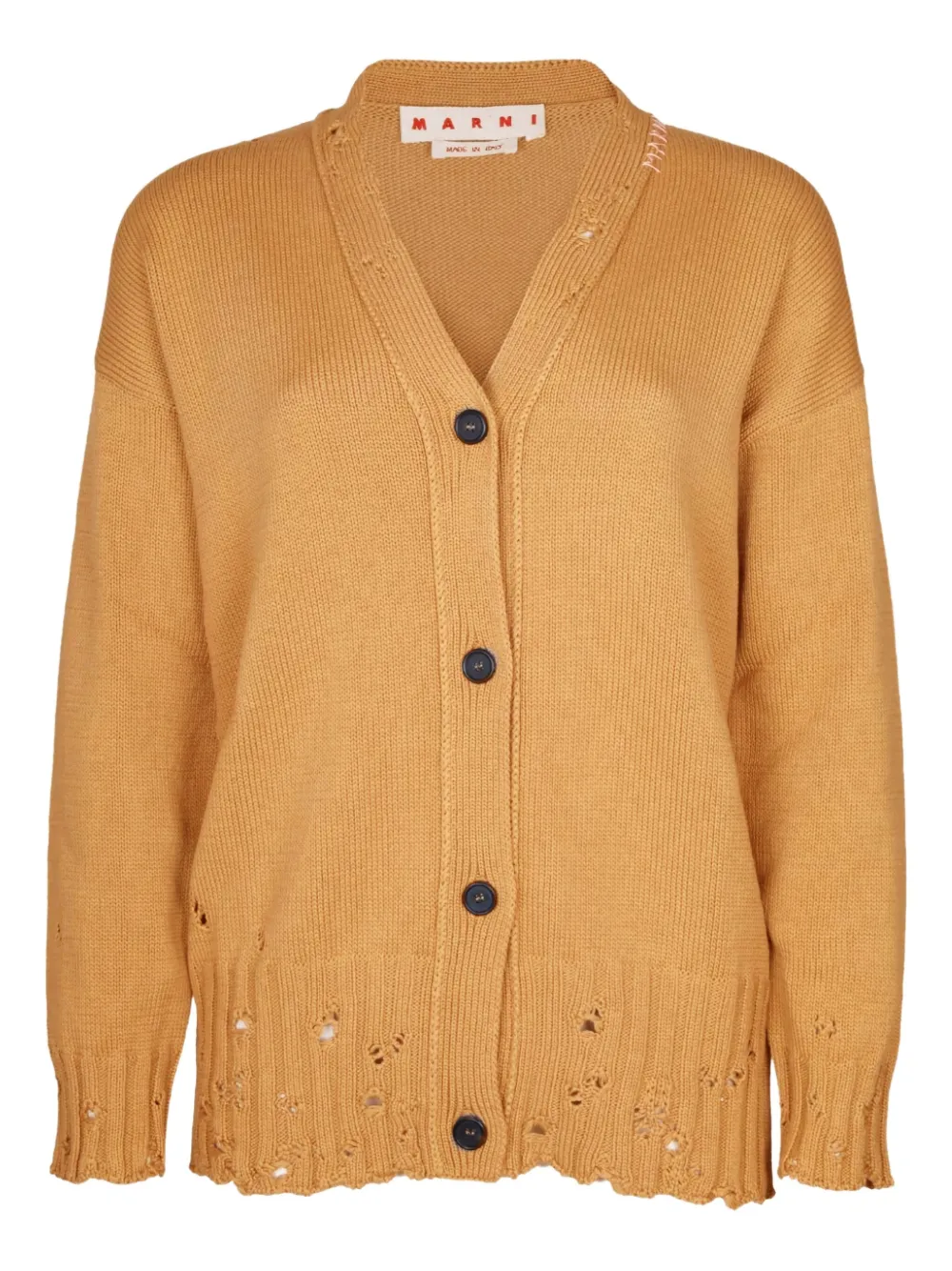 Marni button distressed cardigan | Neutrals | Image 1