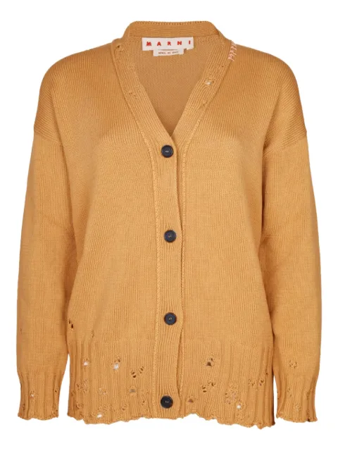 Marni button distressed cardigan