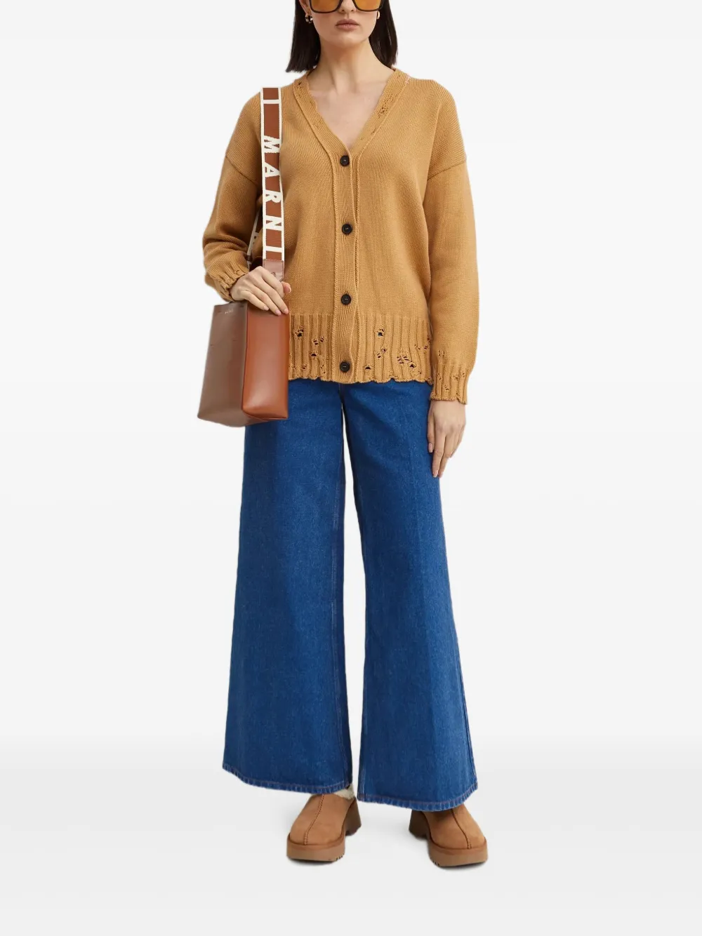 Marni button distressed cardigan | Cardigans | Image 2