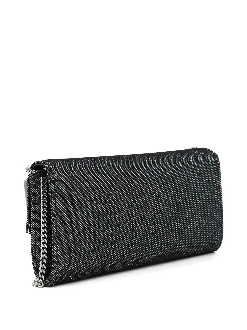 Jimmy Choo Emmie Clutch With Strass And Chain In Black