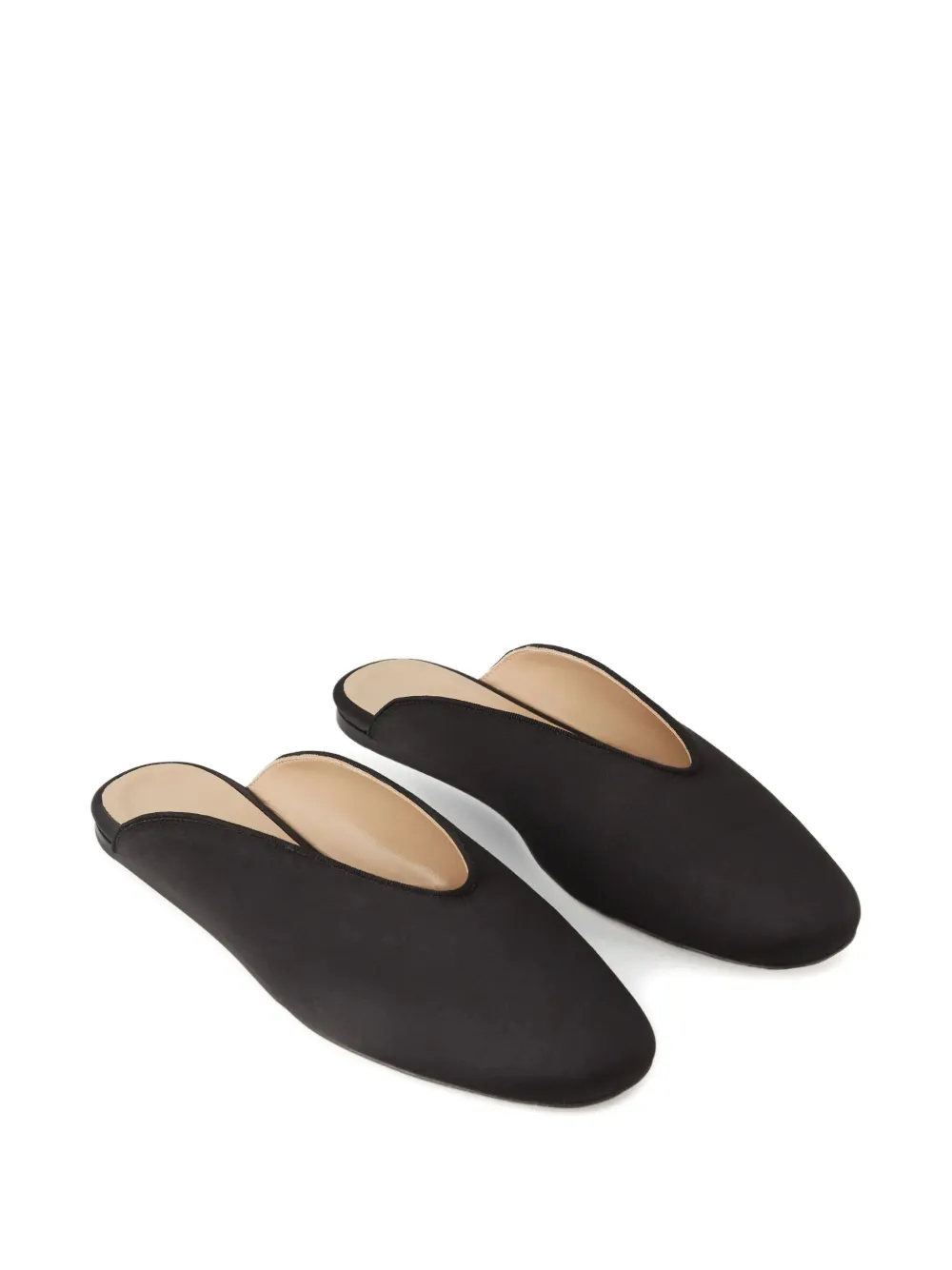 Le Monde Beryl Almond-toe Mules In Black